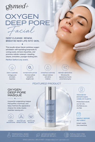 Client receiving a GlyMed+ Oxygen Deep Pore Facial with Oxygen Deep Pore Masque treatment at The Lash Bar and Spa in Dartmouth MA.